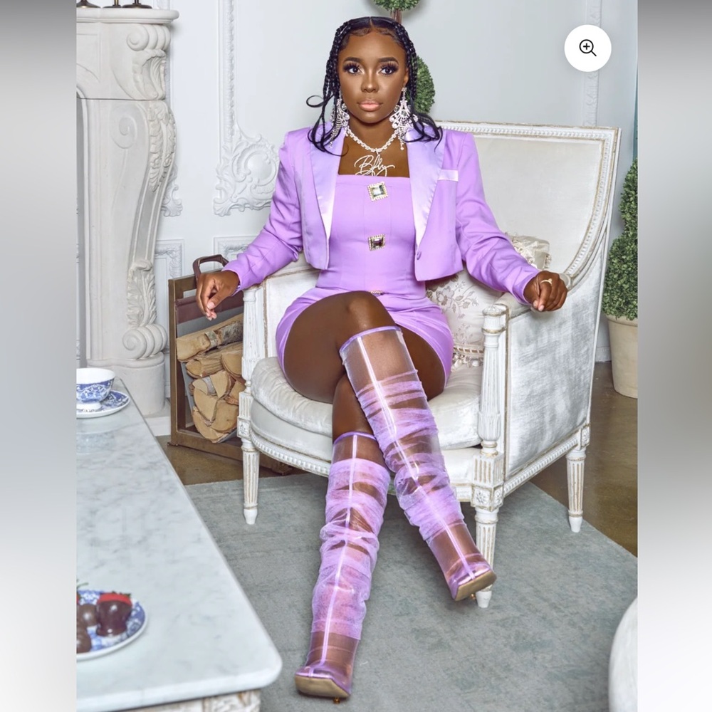 BFlyLA Lavender Ruffle Boots 💜